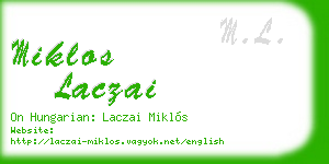 miklos laczai business card